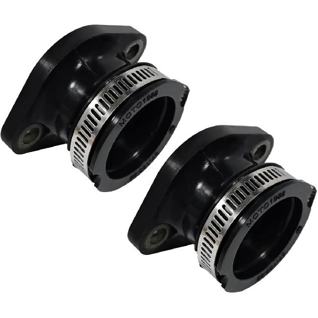 2Pcs Intake Manifold Boot Joint Carburetor Carb Flange Socket Fits for Polaris Indy 400 440 500 600 650 1985-2000, Replaces 3083171, 3084325