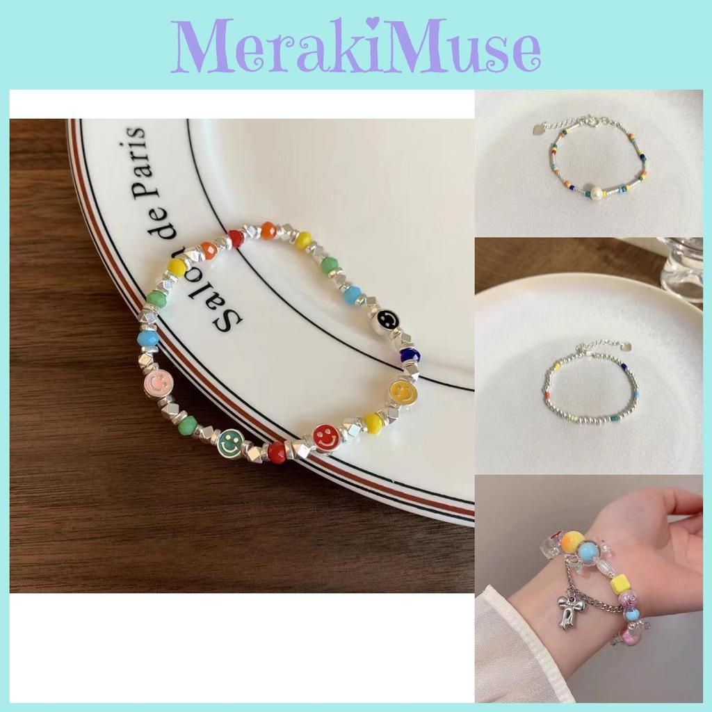 Macaron Stylish Ceramic Sea Shell Beaded Bracelet Womens Sweet Fresh Summer Design