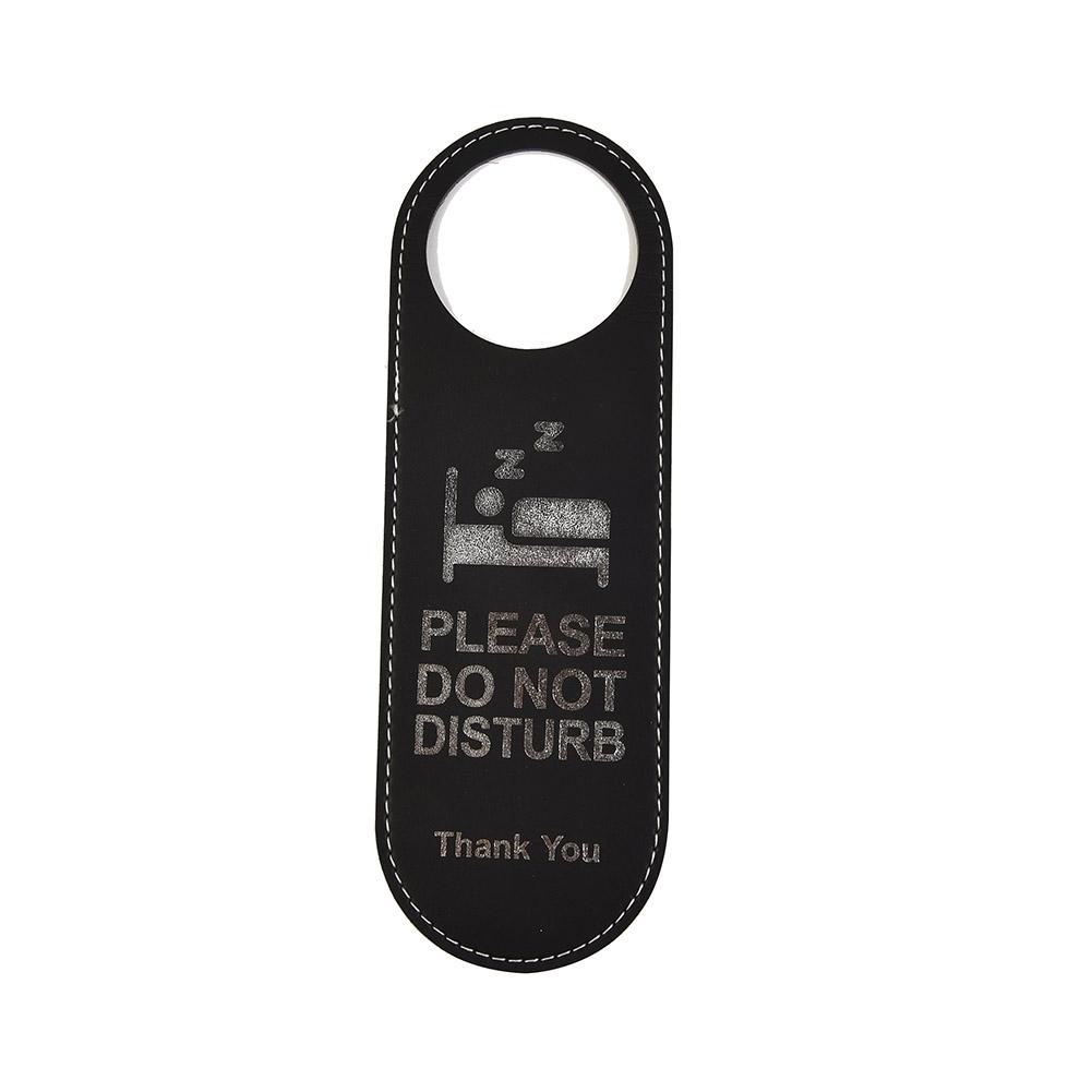 Door Sign 1pc 24*8cm Black Hang On Door Or Wall Leather Many Occasions