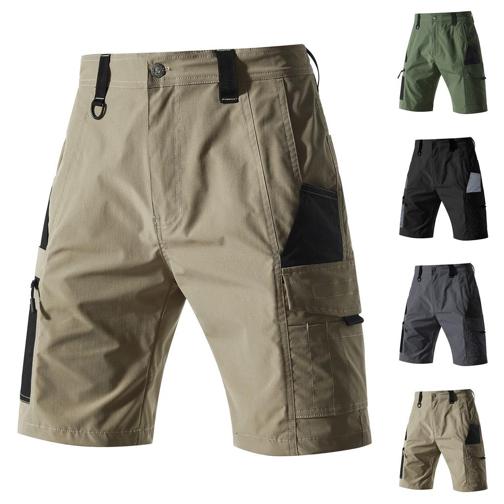 Men's Ripstop Stretch Work Pants Lightweight Waterproof Elastic Overalls Regular Fit Utility Pants