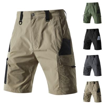 Pantalones de Trabajo Elásticos Ripstop para Hombre, Peto Impermeable Ligero Elástico, Ajuste Regular, Pantalones Utilitarios