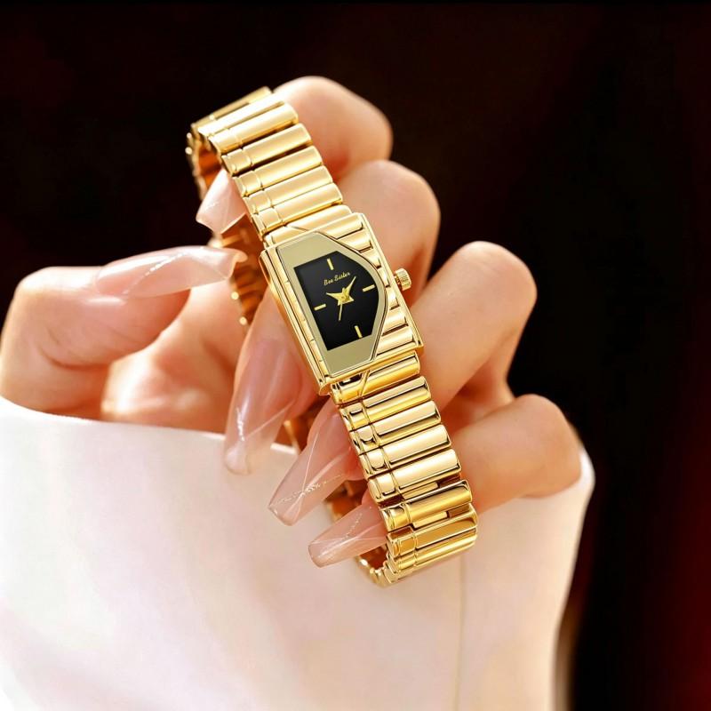 Vintage Square Quartz Watch Women Luxury Minimalist Piano Bracelet 30M Waterproof