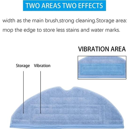 Replacement Microfiber Mop Cleaning Pads for Roborock Robot Sweeping T7S T7S Plus S7 Vacuum Cleaner Accessories 6pcs
