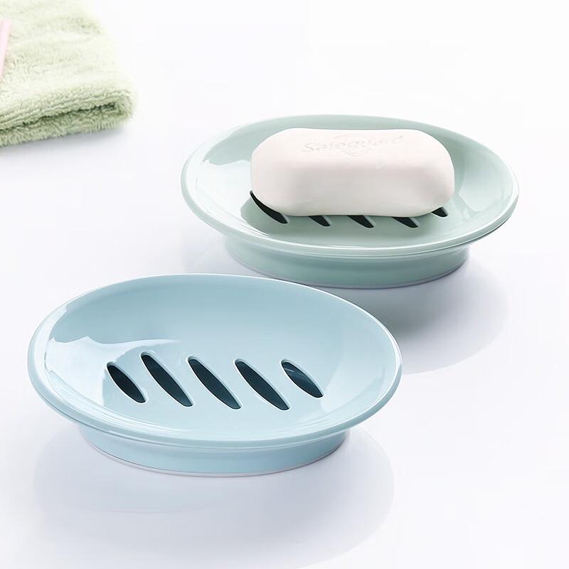 Fumaide Oval Plastic Double-Grid Draining Soap Dish