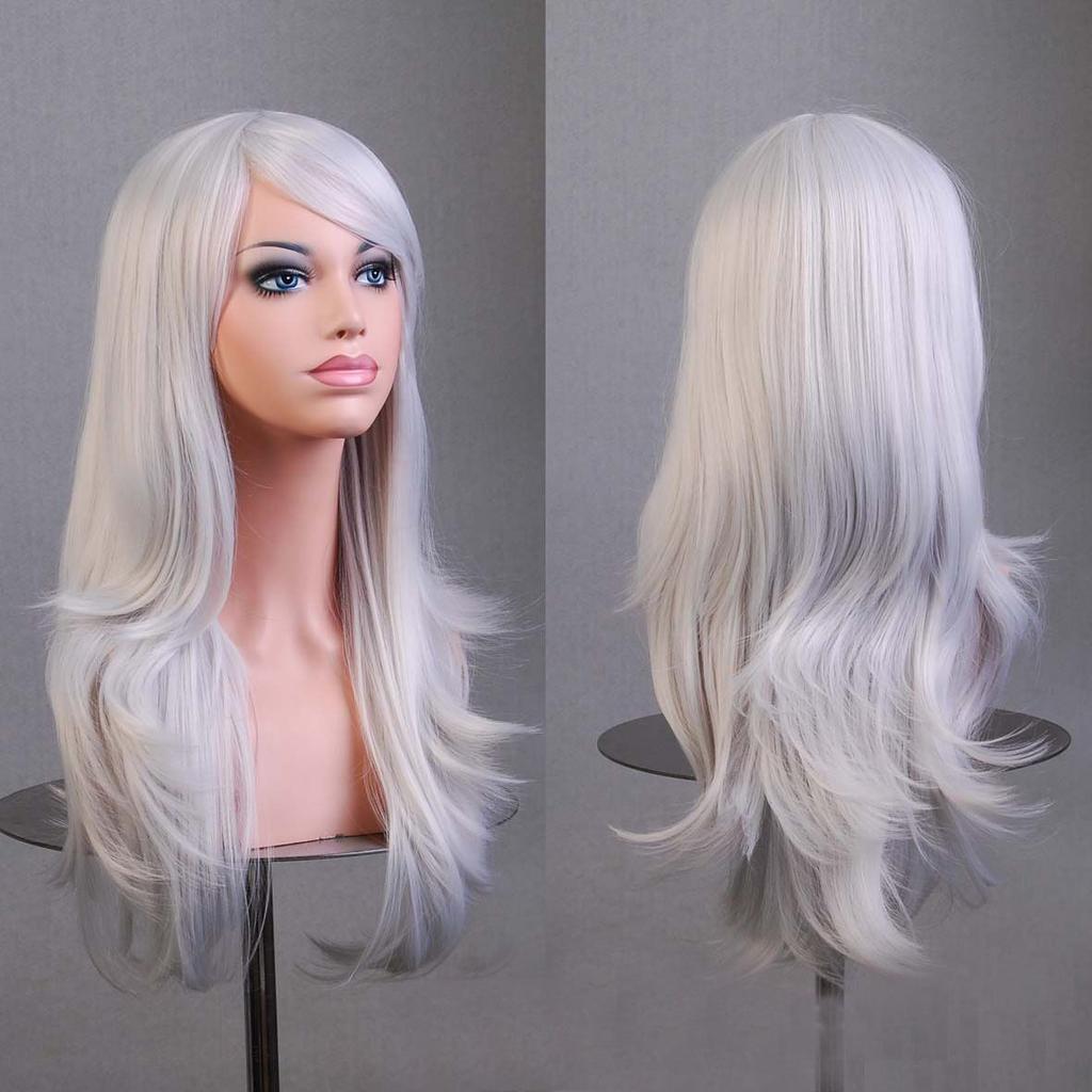 Cosplay Anime Wig 70cm Long Curly Hair Colorful Stage Wig for Cosplay