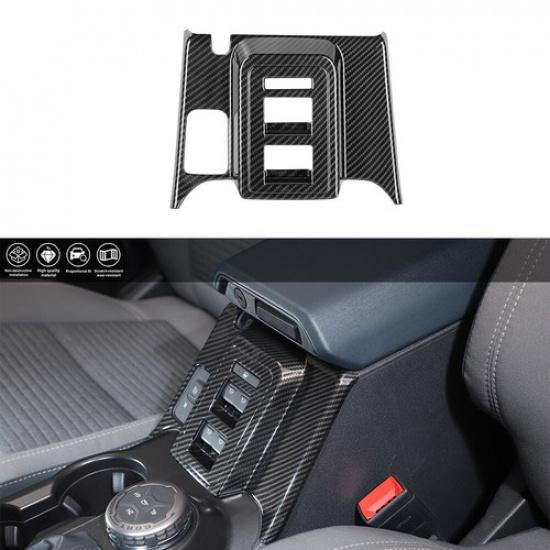 Carbon Fiber Window Lift Switch Button Panel Cover Frame for Ford Bronco -23