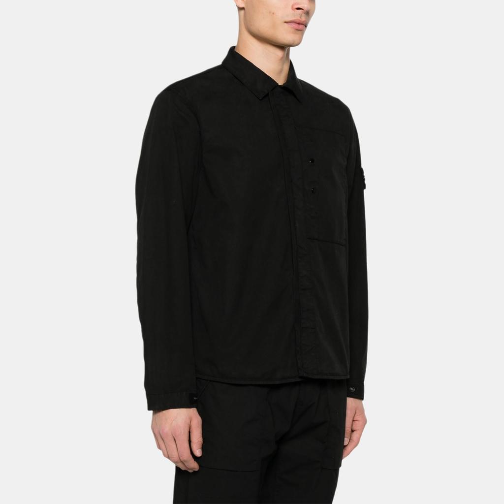 Stone Island SS25 Supima Cotton Solid Color Single Side Hidden Button Chest Pocket Logo Long Sleeve Shirt Jacket Men jackets K1S151200033S0010-V0029