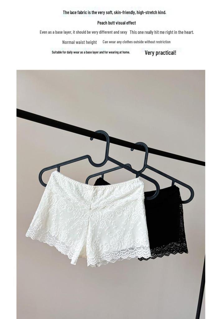 Stylish Women's Lace Safety Shorts: Anti-Exposure, Summer Thin, Wear Outside, High-End Two-in-One Base Layer