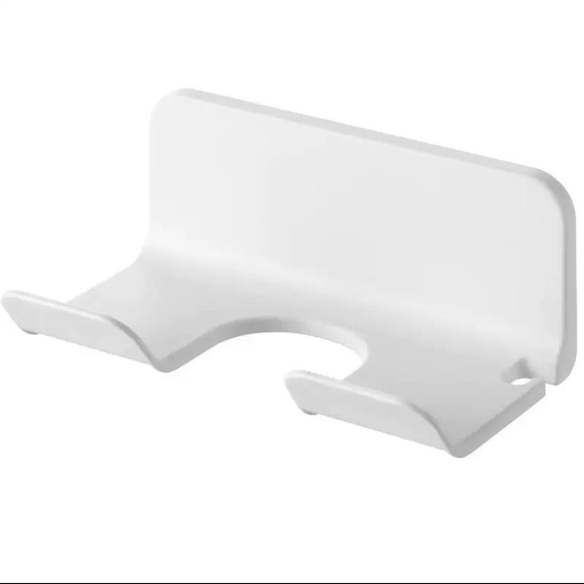 Punch-Free Wall-Mount Hair Dryer Holder & Bathroom Storage Rack