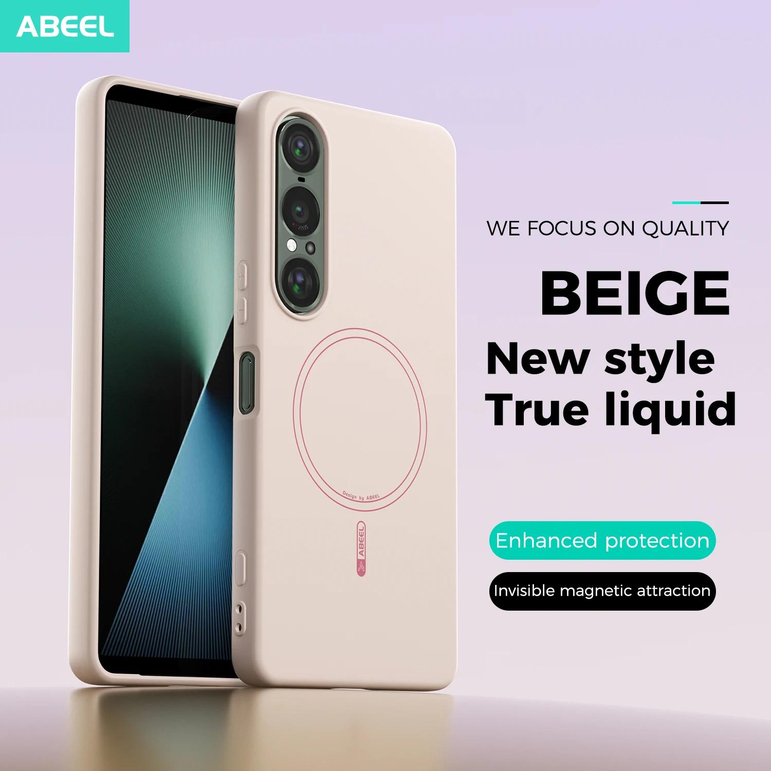 

Magnetic Phone Case for Sony Xperia 1 VII VI 5VI 10V MagSafe Liquid Silicone Comfortable Feel Built Flocking Protect Cover Sony Xperia 10 V
