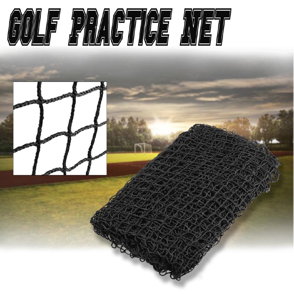 Golf Practice Net Heavy Duty Impact Netting 3m X 3m Rope Border On All 4 Sides Black 30x30mm