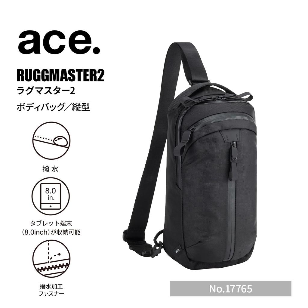 Ragmaster 2 Body Bag 6L Water Resistant Tablet Storage 17765 Black [Acegene] 8-inch