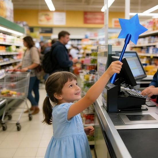 3D Printed Tap to Pay Wand Magical Star Wand Contactless Payment Card Holder Tap-to-Pay Debit Credit Card Wand