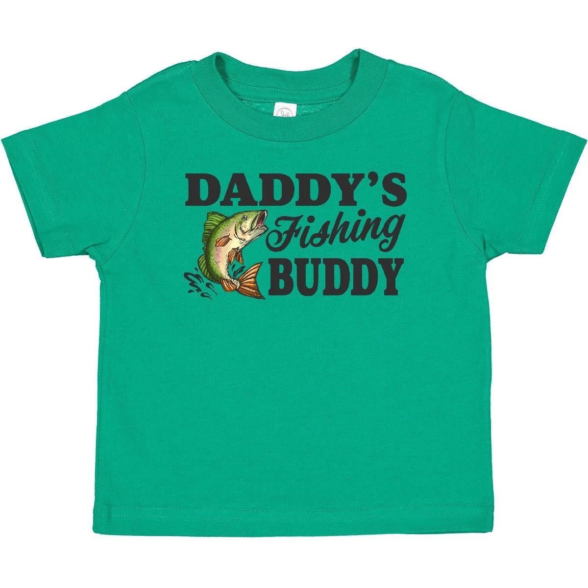 Inktastic Daddy s Fishing Buddy Baby kids boys T-Shirt Kids Little Fish Illustration I For 110