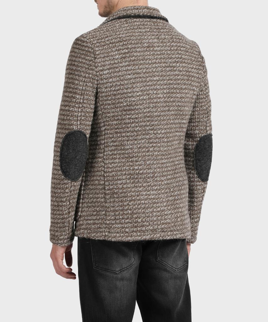 Panicale Brown Wool Blend Knit Jacket