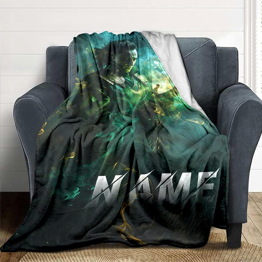 Custom Name "Powerful Magic Unleashed" Blanket for Couch & Bed, Plush Cozy Fuzzy Blanket Super Soft & Warm Blankets for Fall and Winter. 0908210