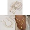 Demon Eye Multilayer Necklace With Zinc Alloy Geometric Pendant For Women