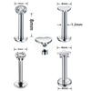 12PC Crystal Labret Piercing Set 16G Heart Tragus Piercing Earring Lot Conch Piercing Set Lip Labret Stud Pack Lobe Earring Bulk