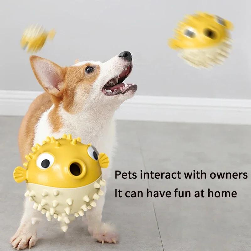 Pet Vocal Toys Leaky Food Design Clean Teeth, Grind Teeth, Bite Resistant Self-amusement Interactive Toys Release Pet Energy Toy