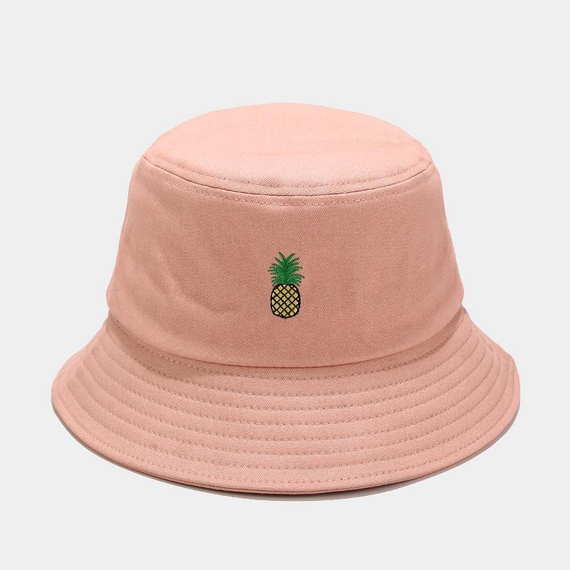 Panama Bucket Hat Fruit Strawberry Embroidered Fishing Cap Men Women Travel Beach Sun Hats