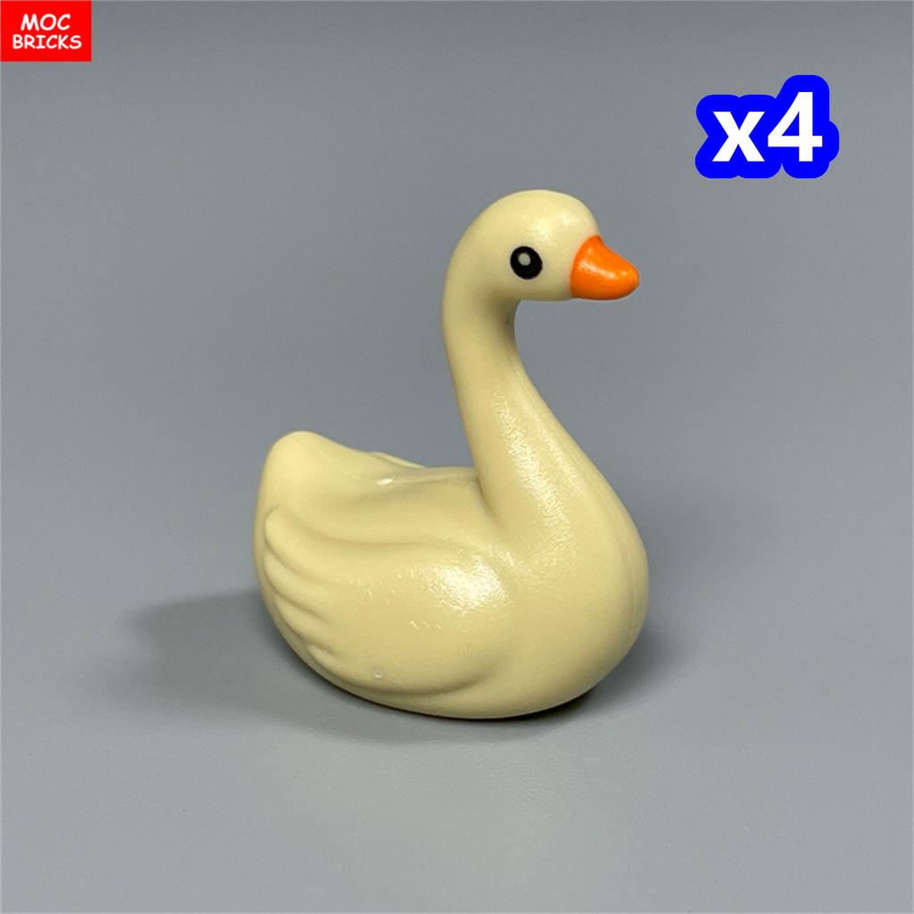 MOC Blocks Animal Duck Swan River Lake Farm Scene View Accessories DO IT YOURSELF Construction Bricks Playthings ideal for Kids Gifts