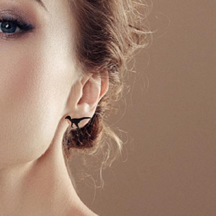 4 Pairs Dinosaur Earrings Fun Stainless Steel Ear Studs Dinosaur Ear Jewelry Suitable for Fashionable Teens Present