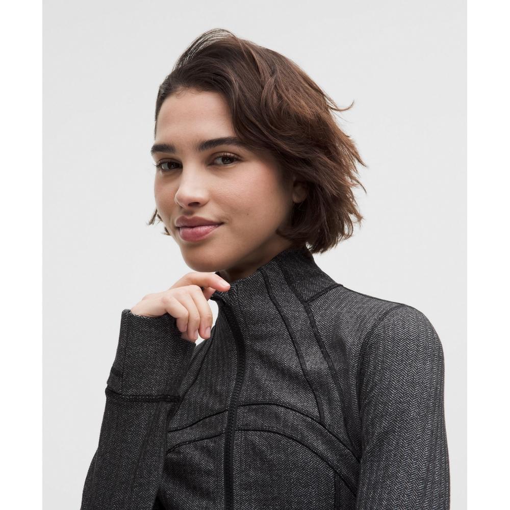 Lululemon Define Cropped Jacket  Herringbone Heathered Herringbone Heathered Deep Coal Black