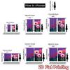 2D FLAT PRINTING 2pcs Curtains (Without Rod) Floral Spring Delight Valentine is day Festival Creative Curtains Versatile