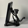 Durable Plastic Cute Cat Phone Stand, Creative Cartoon Desktop Holder, Detachable Hands-Free Universal Design for Desk