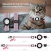 Pet Collar Adjustable Cats Collar with Reflective-Stripe & Tracker-Protector Dogs Nylon Breakaway Collar Pet Supplies