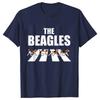 The Beagles Crazy Beagle Dog Pattern Print, Men's Loose, Casual and Versatile 100% Cotton High-quality Short-sleeved T-shirt