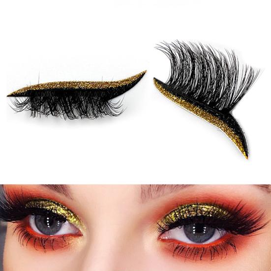 1 Paar Lidschatten-Patch für faule Augen, wasserfester Lidschatten, Wimpern, Make-up-Aufkleber, wiederverwendbare Augen-Make-up-Aufkleber mit falschen Wimpern, Lidschatten