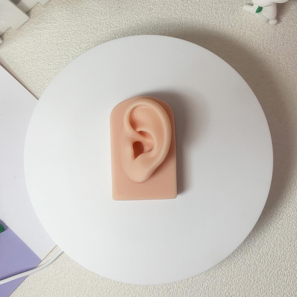 Model din silicon pentru ureche, nas, buză, pentru afișare și antrenament, cu suporturi pentru piercinguri