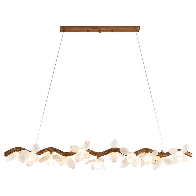 Wabi-Sabi Lotus Branch Chandelier for Japanese Retro Spaces