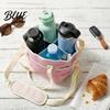 Stable Drink Caddy for Road Trips Beverage Pouch with Adjustable Strap Reusable Waterproof 4 Cup Carrier Heavy Duty Tray Cups Holder Foldable