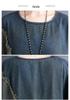 Women's Contrast Patchwork Denim Dress - Plus Size, Frayed, Loose, Mid-Length Skirt for Spring/Autumn