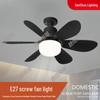 E27 Crystal Ceiling Fan Light with Remote Control - LED Six-Blade for Bedrooms