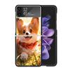 Cartoon Corgi Cute Dog Clear Phone Case For Samsung Z Flip 7 6 5 4 3 Galaxy ZFlip7 ZFlip6 ZFlip5 ZFlip4 ZFlip3 5G Print Cover Z