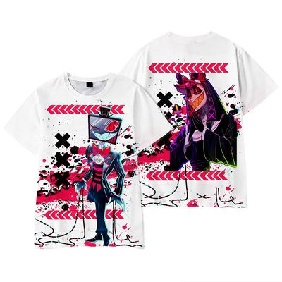 12 χρώματα Hazbin Hotel Γυναικεία Ανδρικά T-shirts Anime Πουκάμισο κινουμένων σχεδίων με στάμπα O-neck Oversized κοντά μανίκια Μόδα Ανδρικά ρούχα Streetwear