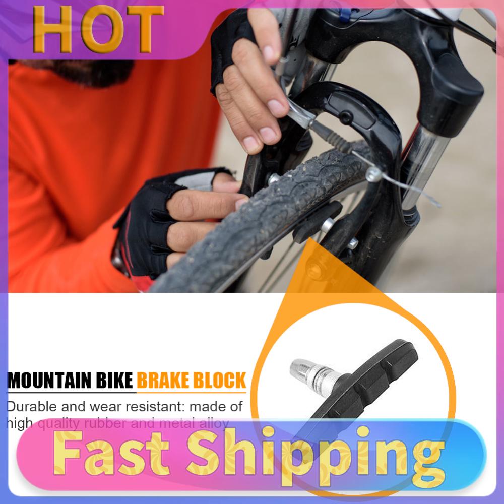 1pc Lightweight Road Bike Brake Blocks Practical Rubber Metal Bicycle V-brake Shoes Pads Cycling Riding Accessories