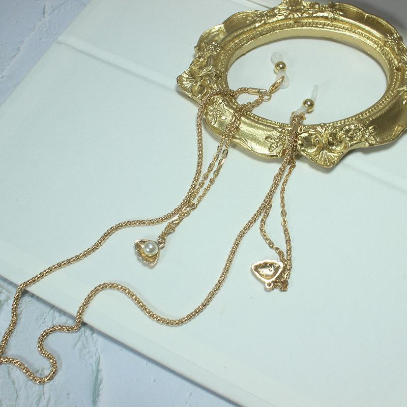 Pearl Shell Chain Personalized Retro Glasses Chain Gold Men S And Women S Neck Mask Chain Multi-Purpose Chain