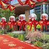 Outdoor Wedding Aisle Balloons - Double Happiness Yard Decorations