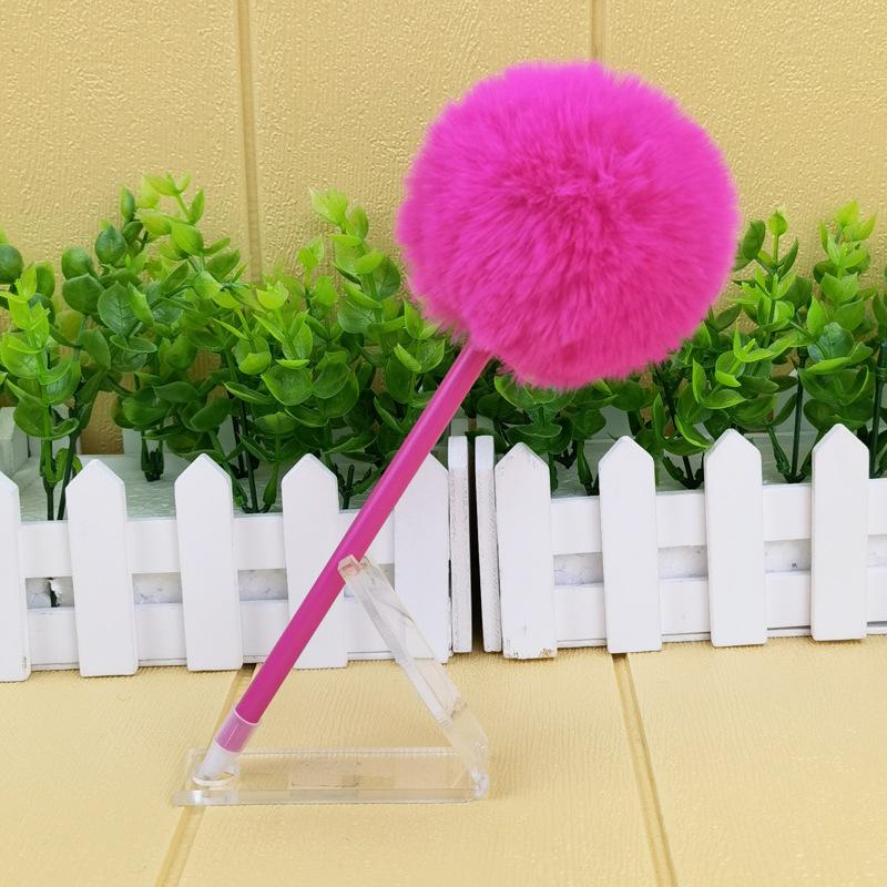 1/5Pcs Hairy Ball Ballpoint Pen,7Colors Holiday Gift,Office Student Writing Stationery P-2019