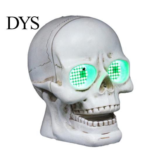 Halloween Pumpkin Lantern Resin Light Up Pumpkin/Skull Figurine LED Lamp for Haunted House Party Garden Patio Decor Durable