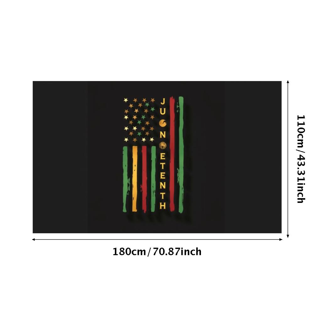 Polyester Material Juneteenth Banner Ethnic Pride Banner Cultural Banner for Cultural Events History Celebrations Parade Usage