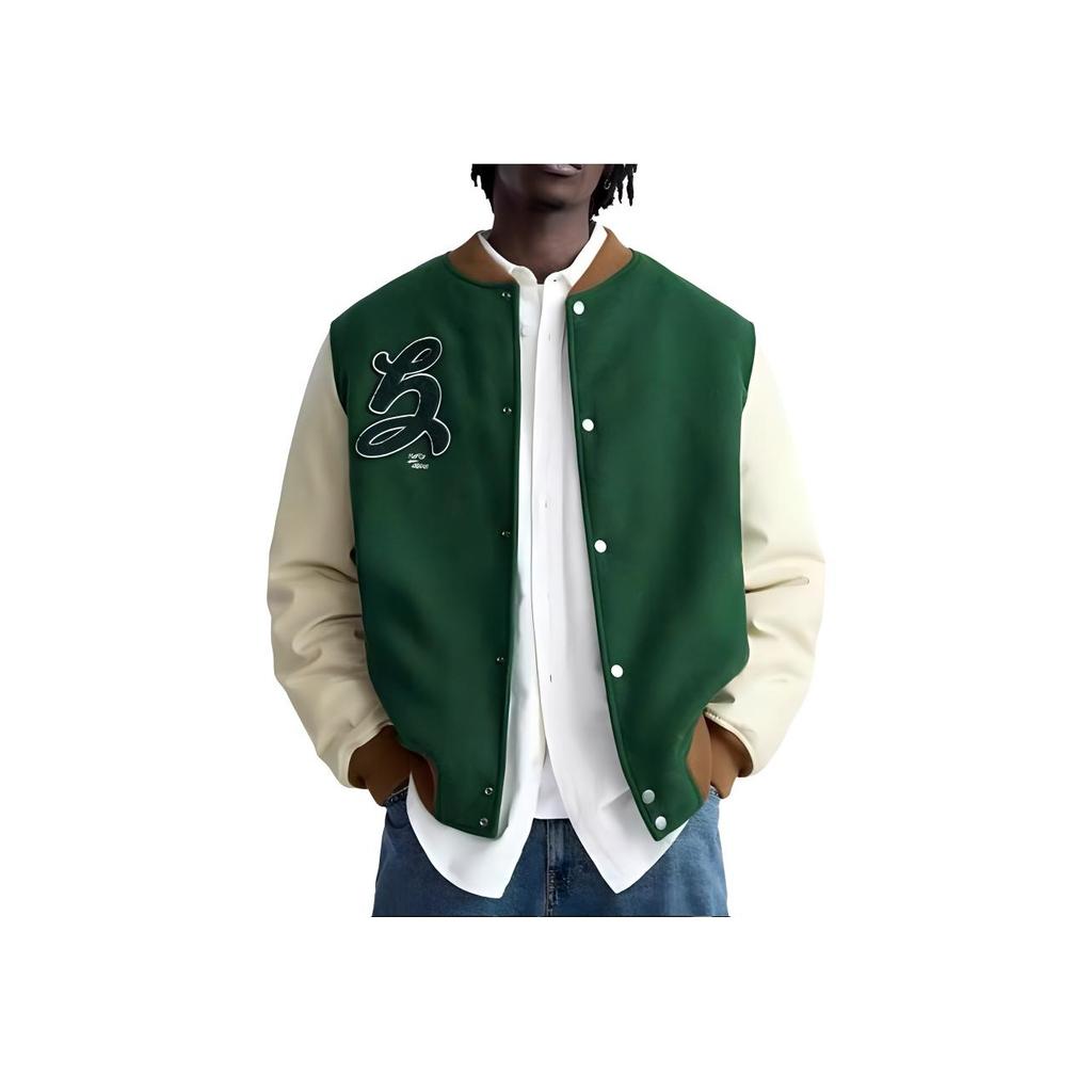 Zara Vintage Patchwork Pilot Long Sleeve Jacket Men jackets Green 3833404-500