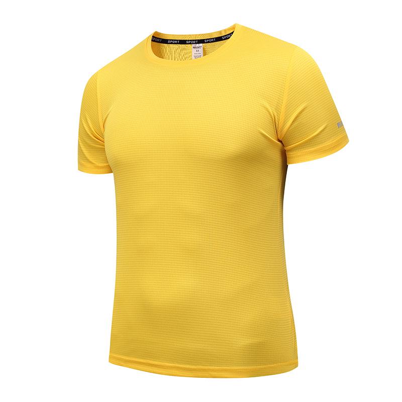 Unisex Quick-Dry Round Neck Sports Tee with Custom Logo for Summer 3XL жёлтый