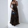 2026 Cross-border Foreign Trade Women's Clothing, New Spring Models In Europe and the United States, Elegant and Sexy Leopard Print Suspender Dress