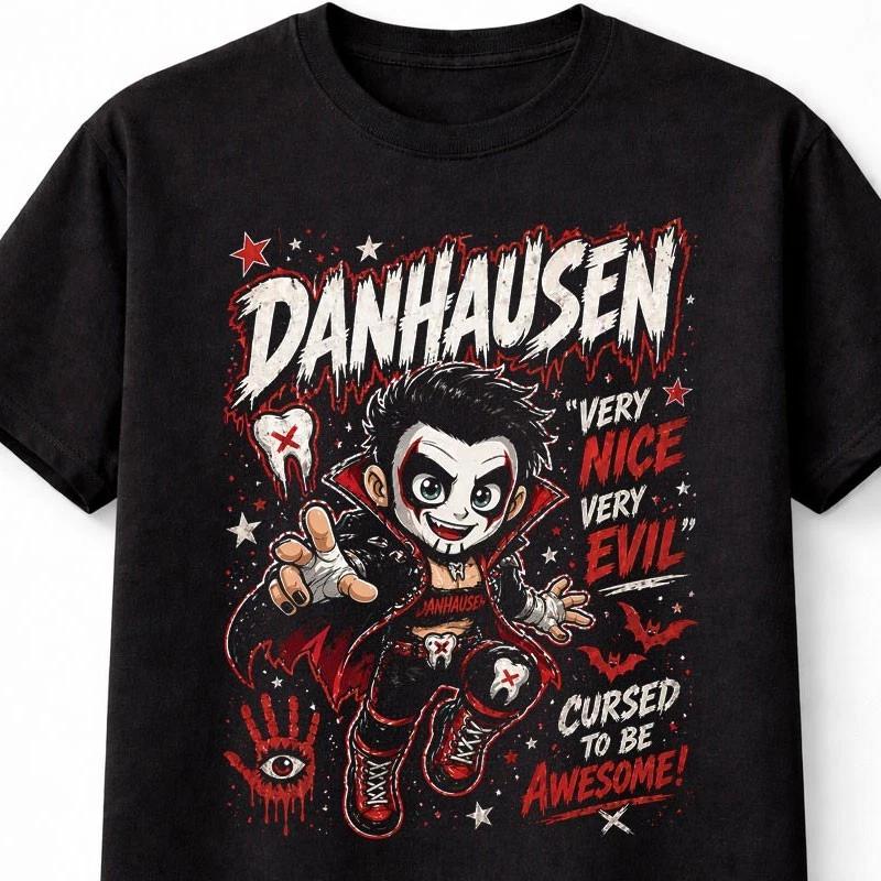 Danhausen Very Nice Very Evil Wrestling Teeth Wrestler Graphic Unisex TShirt S
