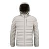 Rib Clothes, Cotton-padded Clothes, Men's Winter Removable Hat, Piled and Thickened Solid Color Cotton-padded Jacket.